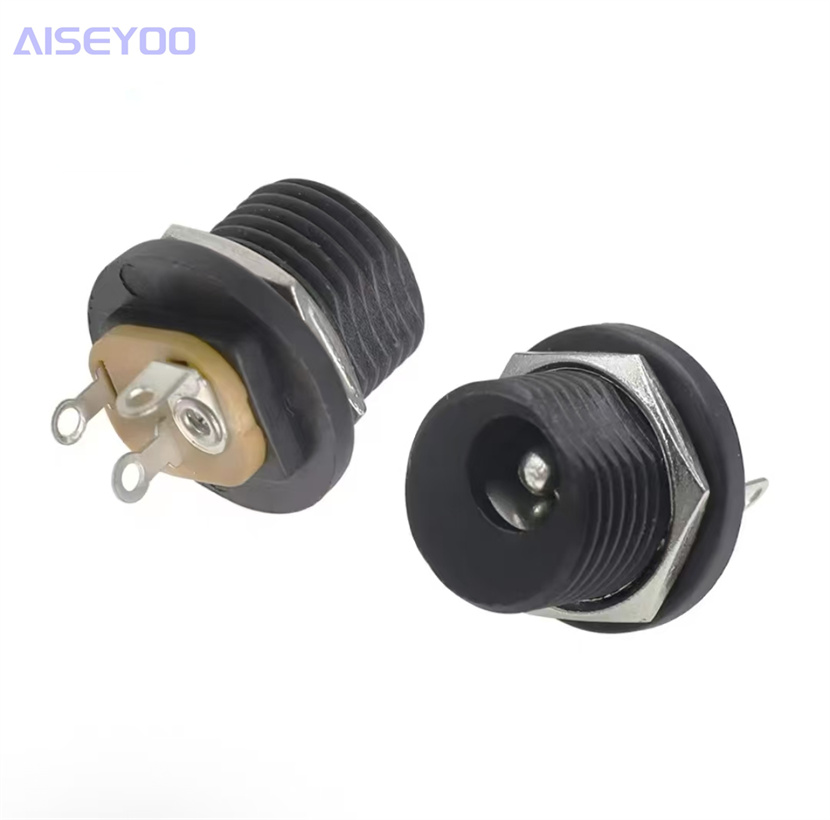 DC power socket with waterproof DC-021 3-pin soldering wire with nut 5.5X2.2/2.5mm socket pic 2