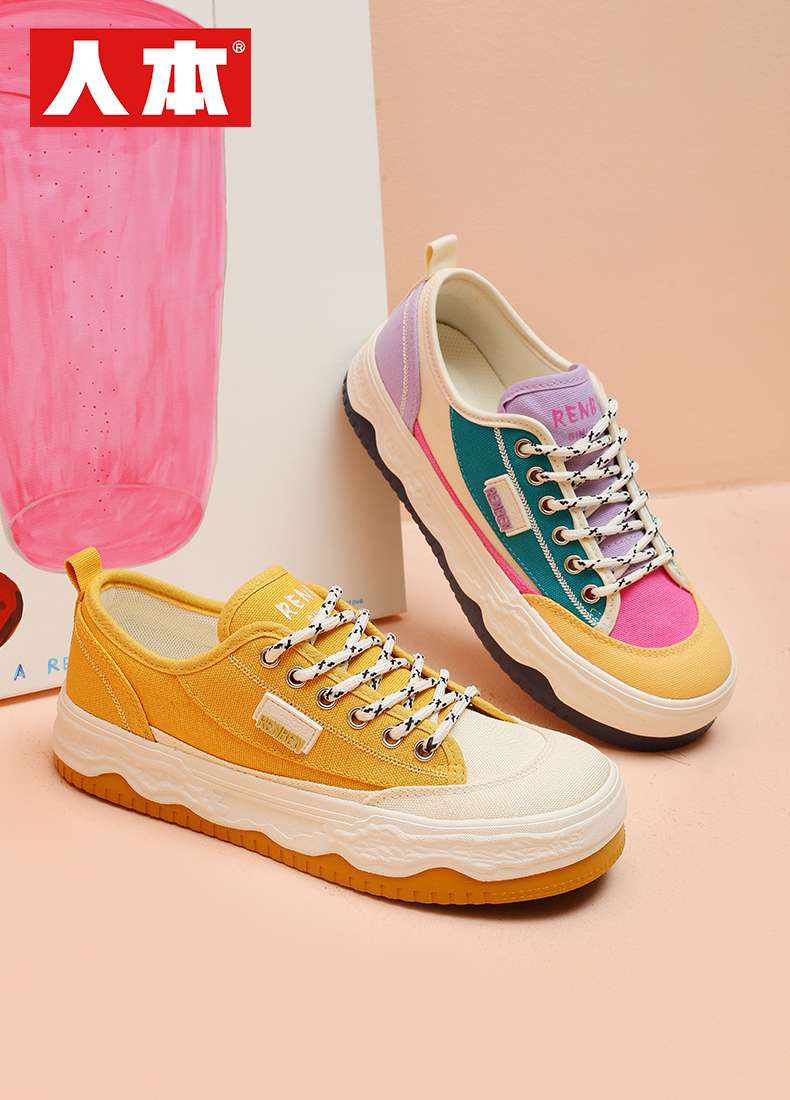 人本女士帆布鞋33325细节图
