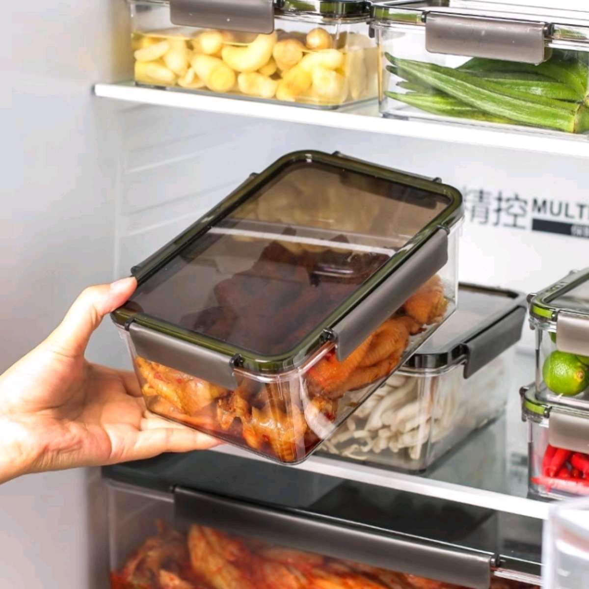 6208 medium-sized sealed box, food preservation box, large-capacity pickling jar, chicken feet raw pickling box Application Scenario