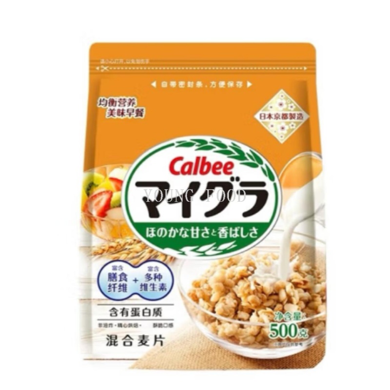 包邮！日本Calbee混合麦片即食谷物500gSIMPLE MUSLI进口零食替餐