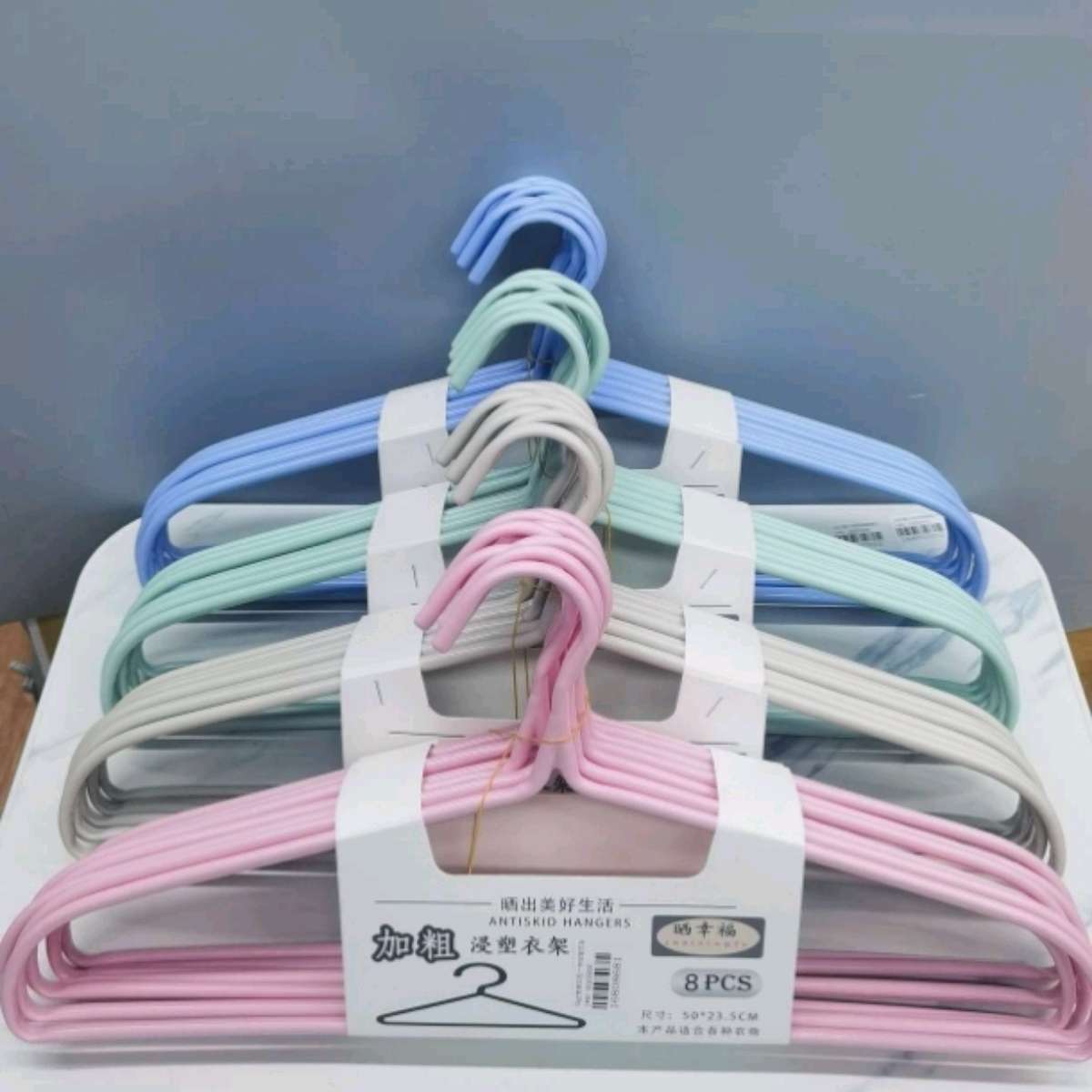 50 cm thick clothes rack, garment rack, hanging support, thickened trouser rack, anti-slip and traceless household drying rack, suitable for both adults and children Specification image