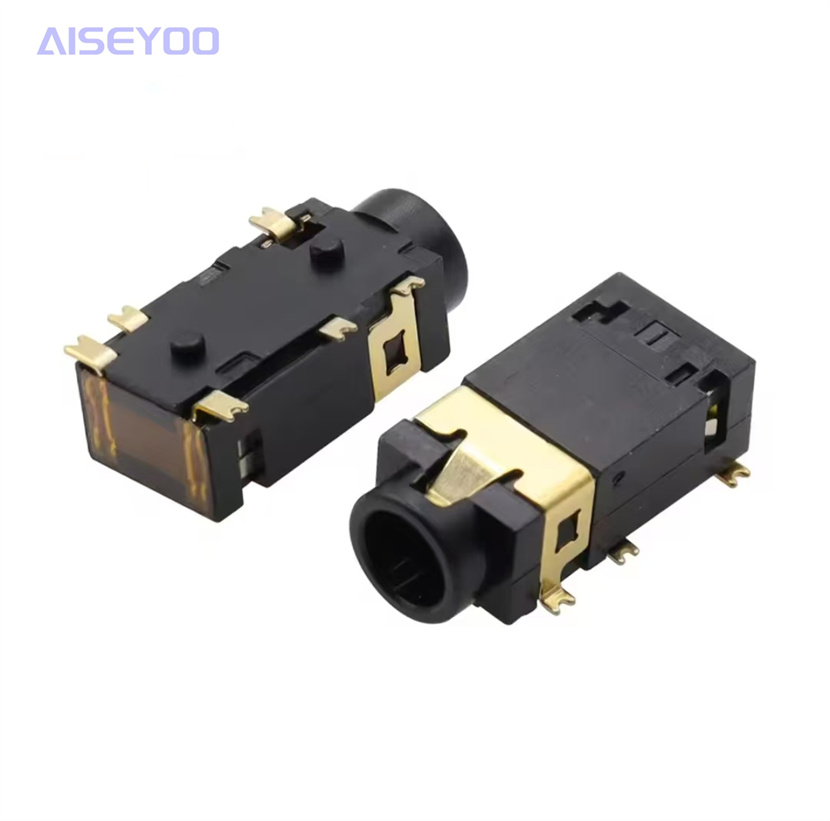 3.5mm headphone jack PJ-342B/PJ-342S, with a 6-pin 3.5mm audio interface that can be plugged into the front 2 pins and attached to the back Item Picture