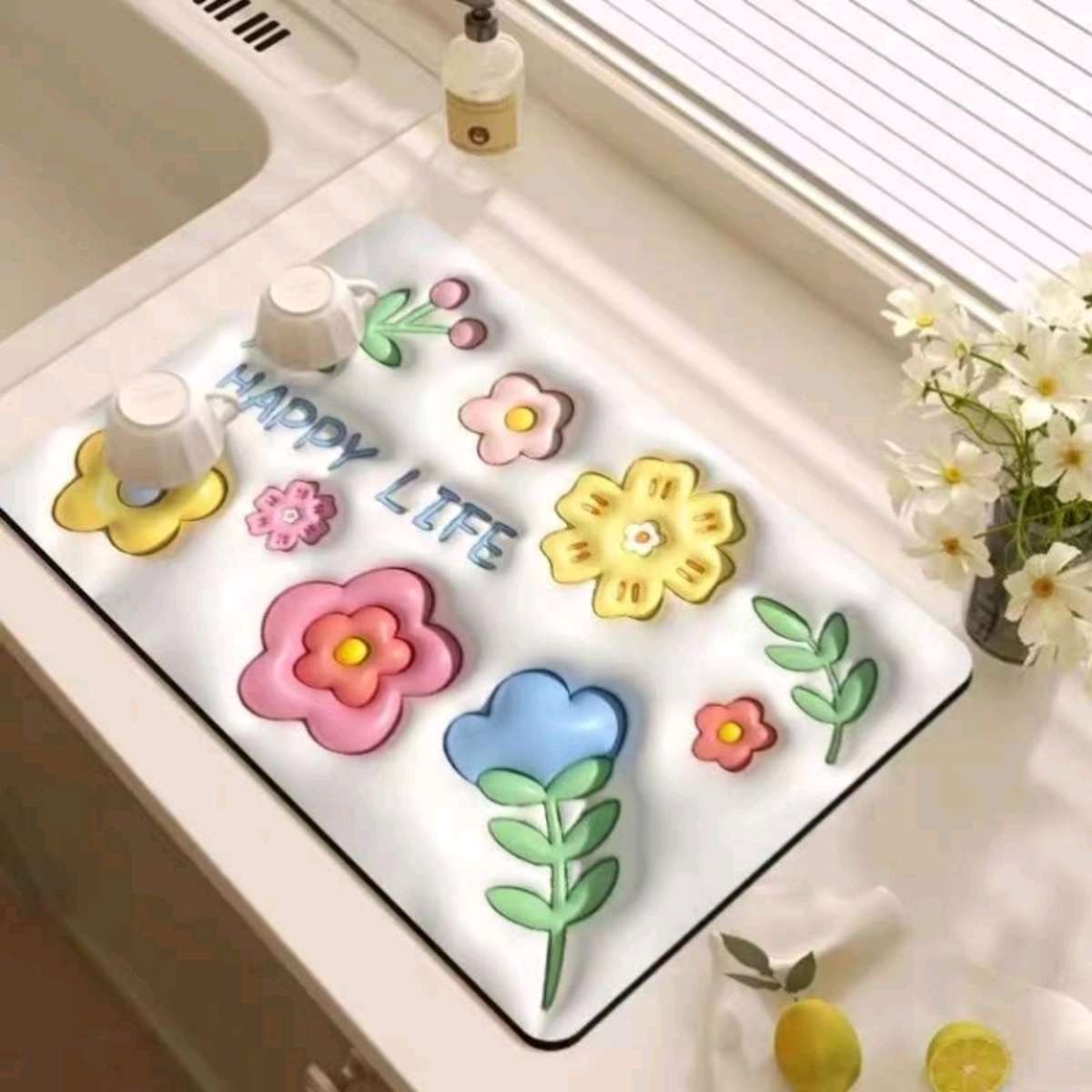 40*60浴室地垫门口吸水卫生间硅藻泥垫子进门速干脚垫地毯门垫