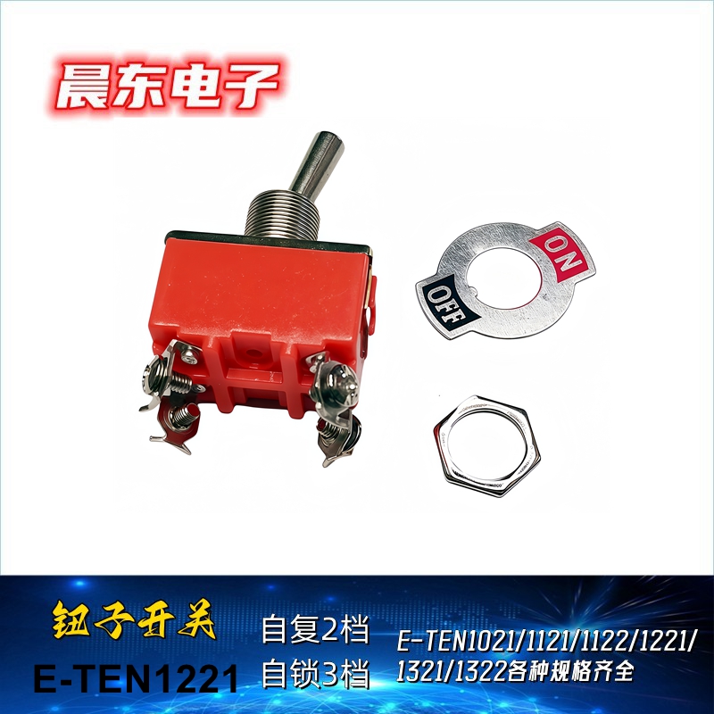 厂家直销钮子开关 摇臂拨动开关 汽车开关 E-TEN-1221 4脚2档 汽车按钮仪表灯开关详情5