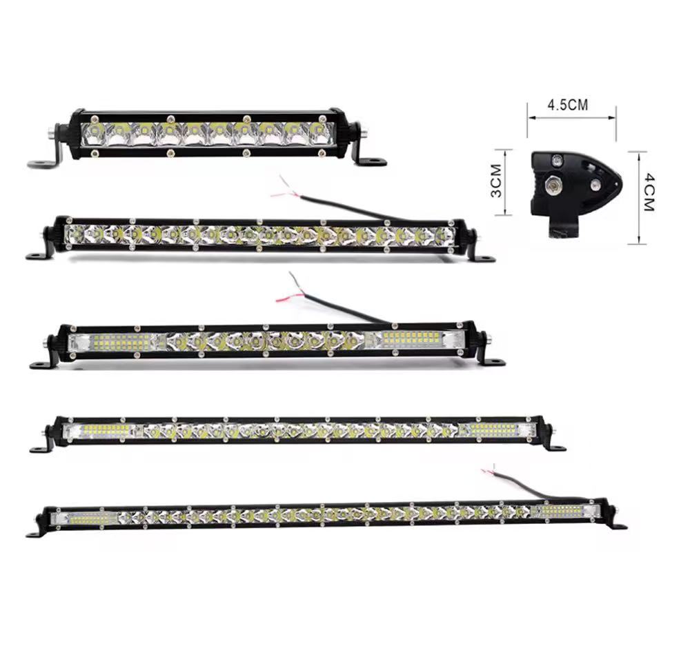 Automotive LED single-row spotlights, off-road vehicle modification lights, truck headlights, work lights, grille lights Item Picture