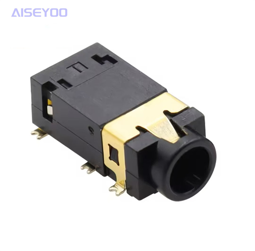 3.5mm headphone jack PJ-342B/PJ-342S, with a 6-pin 3.5mm audio interface that can be plugged into the front 2 pins and attached to the back Specification image