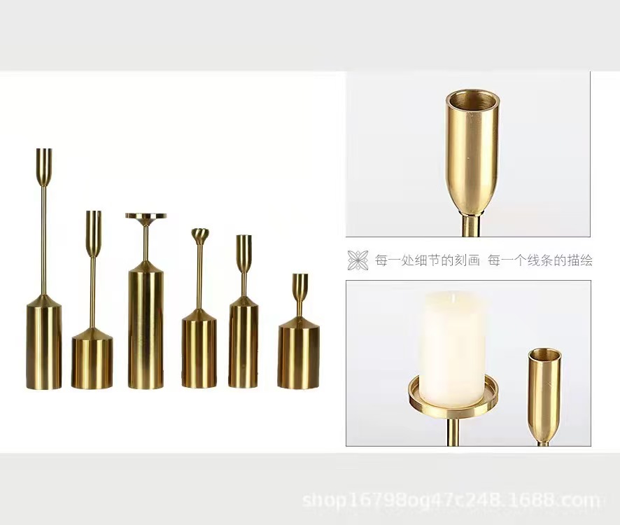 Best-selling single-head candlesticks on Amazon, European-style decorative soft furnishings, wedding candlestick handicrafts, candlestick home essentials, candlestick handicrafts pic 3