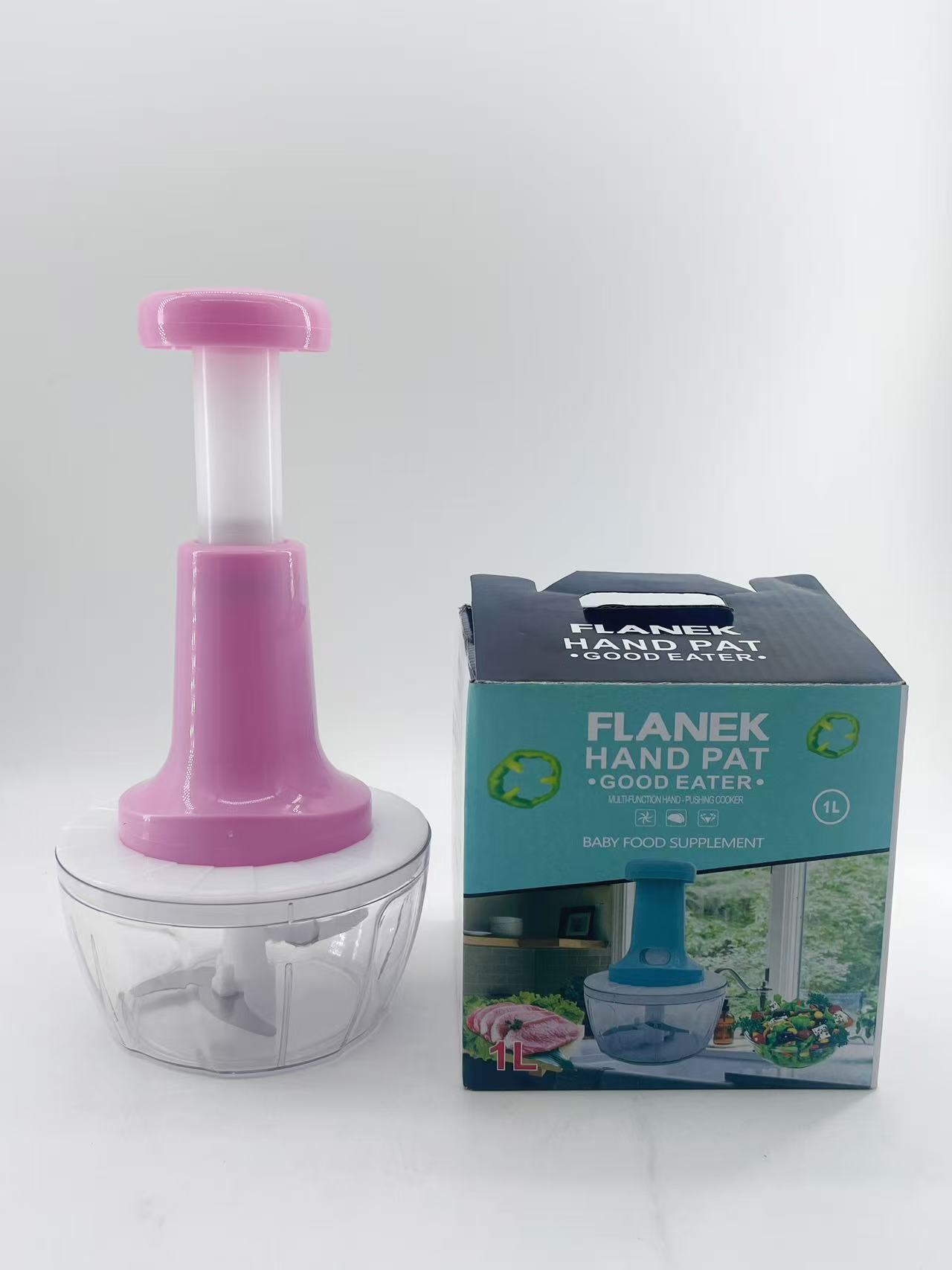 Manual press meat grinder, household vegetable and meat grinder, salad processor, dumpling filling, chili grinder undefined