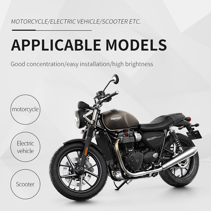 Direct sales from the manufacturer of six-bead LED headlights, embedded square lights, suitable for Honda, Suzuki, Wang, Wuyang, general motorcycles details Picture