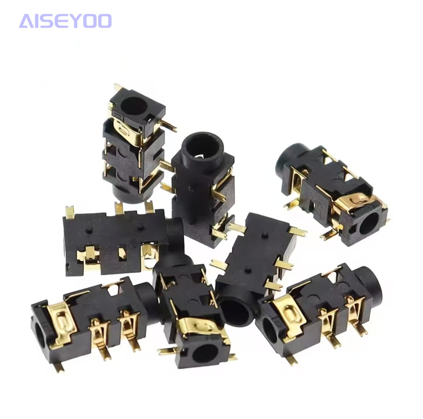 PJ-327A 镀金贴片5脚 3.5mm音频耳机插座 连接器 耳机插孔 电源头