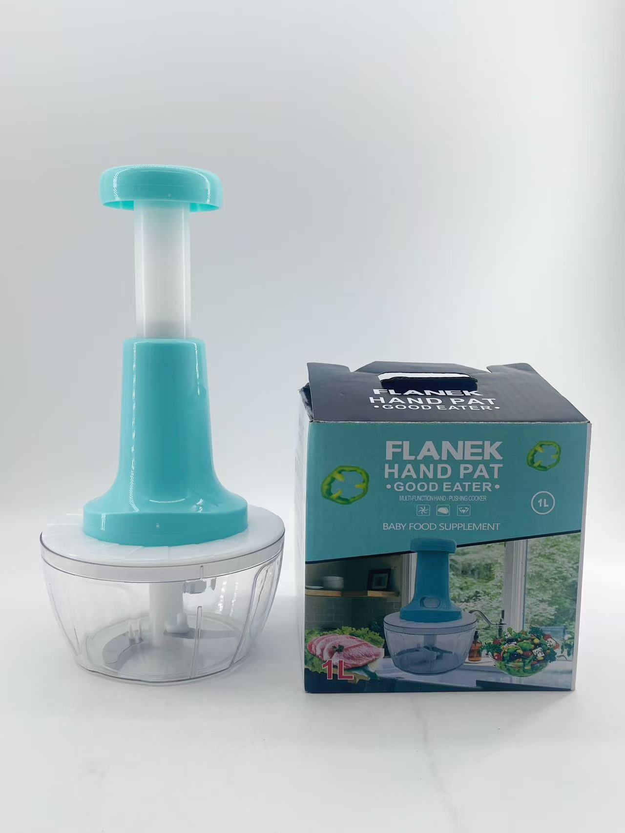 Manual press meat grinder, household vegetable and meat grinder, salad processor, dumpling filling, chili grinder full figure