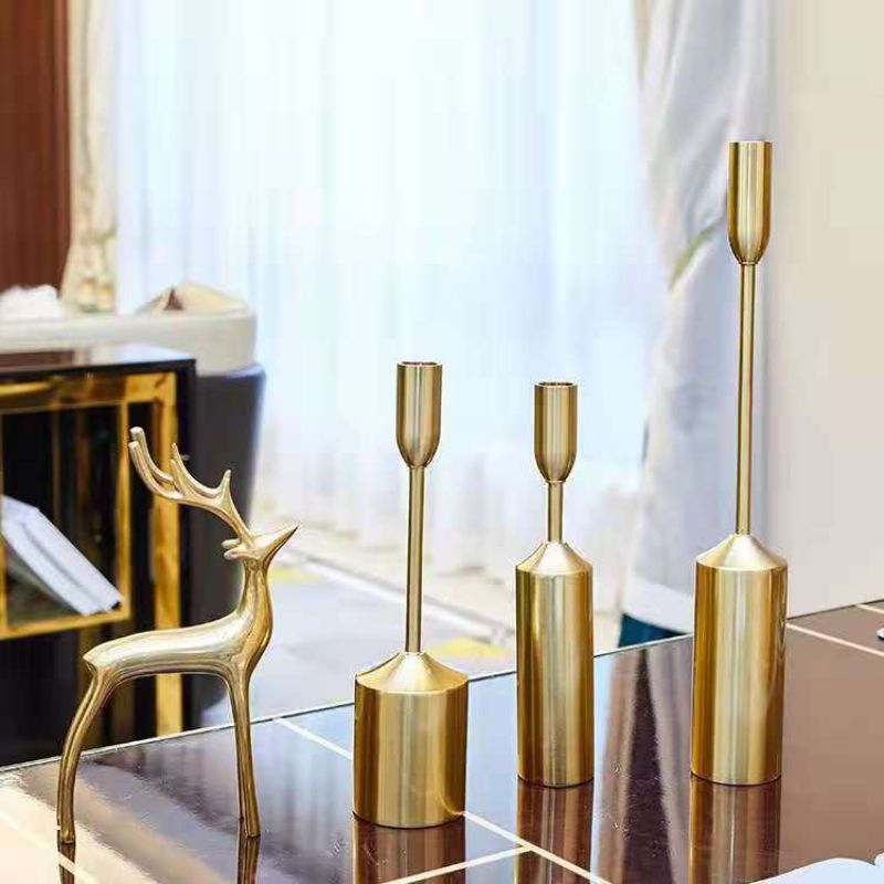 Best-selling single-head candlesticks on Amazon, European-style decorative soft furnishings, wedding candlestick handicrafts, candlestick home essentials, candlestick handicrafts details Picture