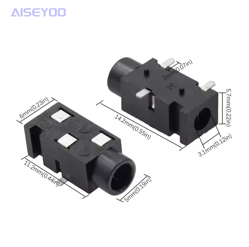 3.5mm female headphone jack, PJ320B three-pin plug, PJ320 3P three-pin surface mount audio Application Scenario