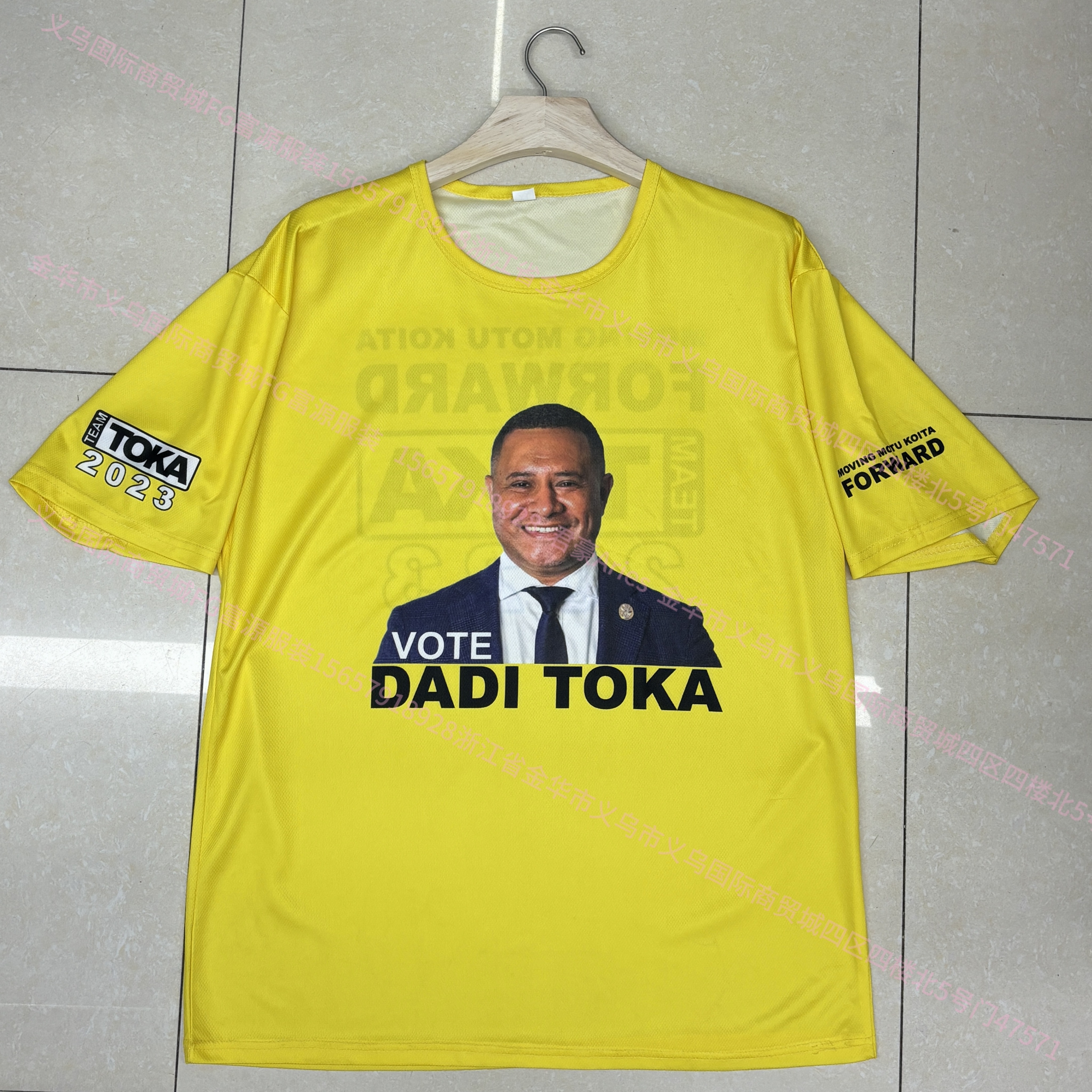 Professional custom-made cross-border presidential campaign uniforms, men's advertising shirts, round-neck shirts, short-sleeved, casual Application Scenario