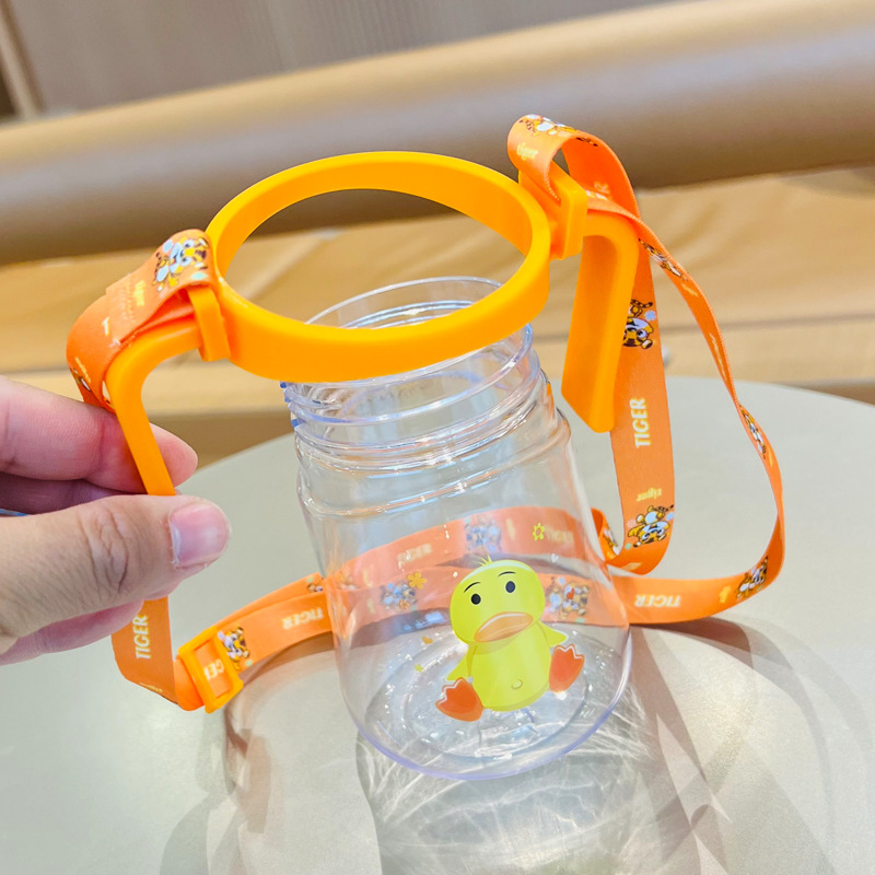 X152-XBD-2002 Koike Tong Rabbit Ear Children's Plastic Cup with Straw Baby Water Bottle Portable Primary School and Kindergarten water Cup detail image 7