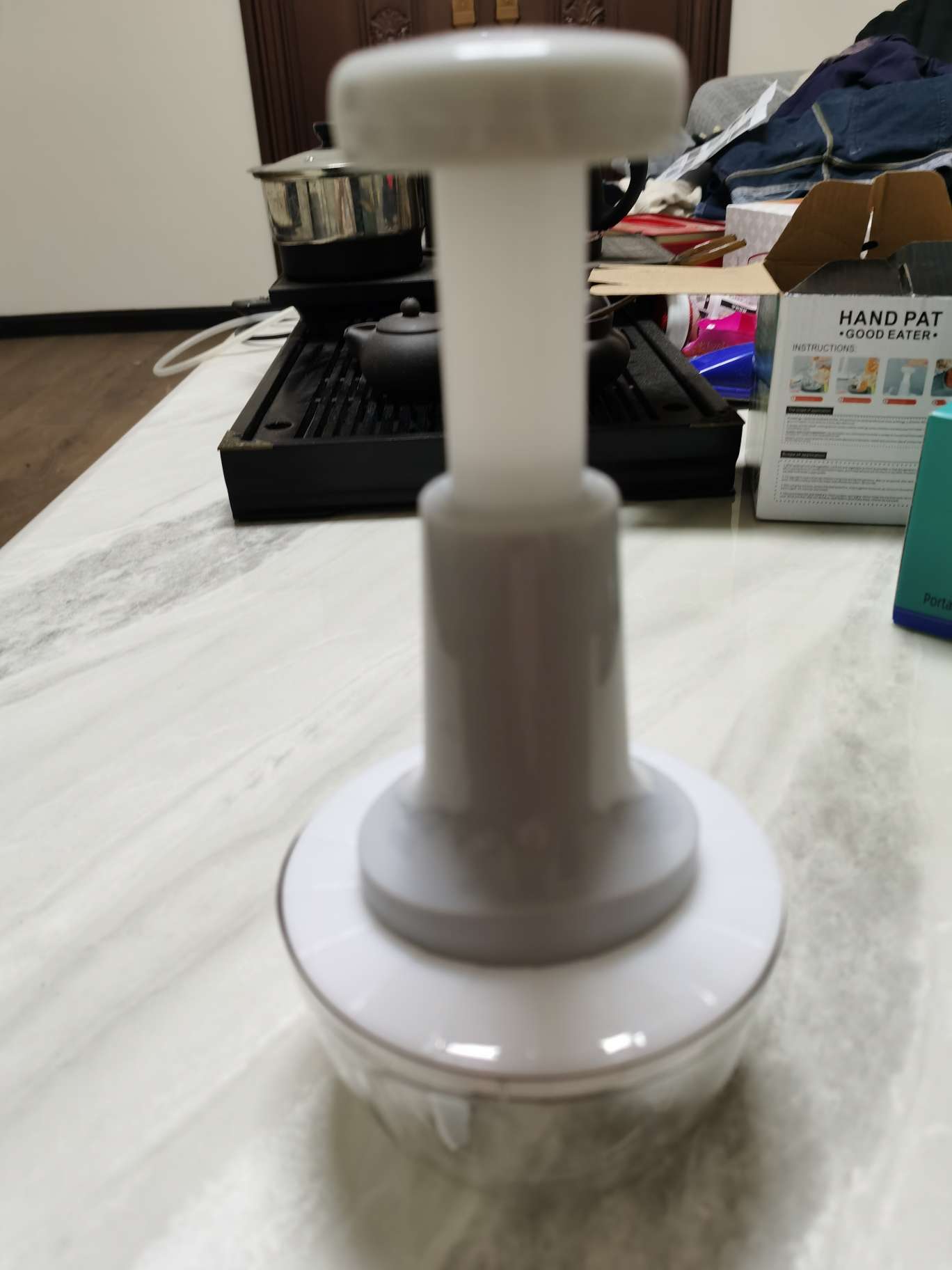 Manual press meat grinder, household vegetable and meat grinder, salad processor, dumpling filling, chili grinder undefined