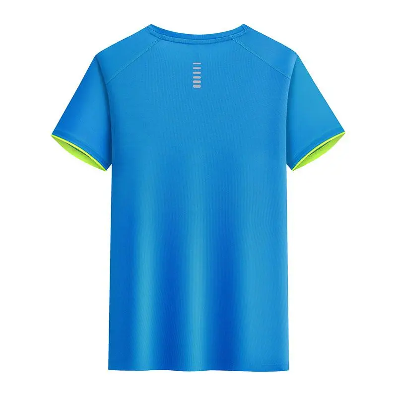 Star dot Fabric quick-drying round-neck sportswear for both men and women, advertising shirt, T-shirt, short-sleeved cultural shirt, men's casual wear, comfortable, breathable, sweat-absorbing, fashionable and trendy style detail image 5