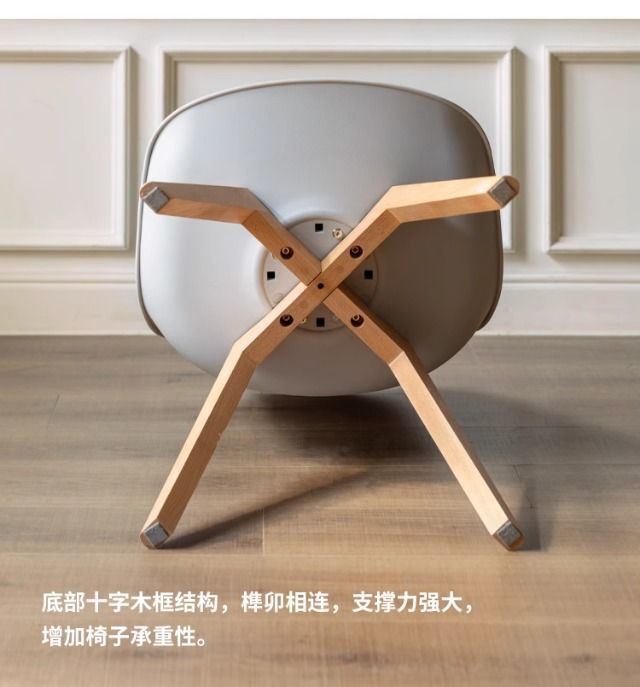 北欧靠背椅子简约洽谈办公家用卧室化妆凳桌椅实木凳子餐椅电脑椅详情6