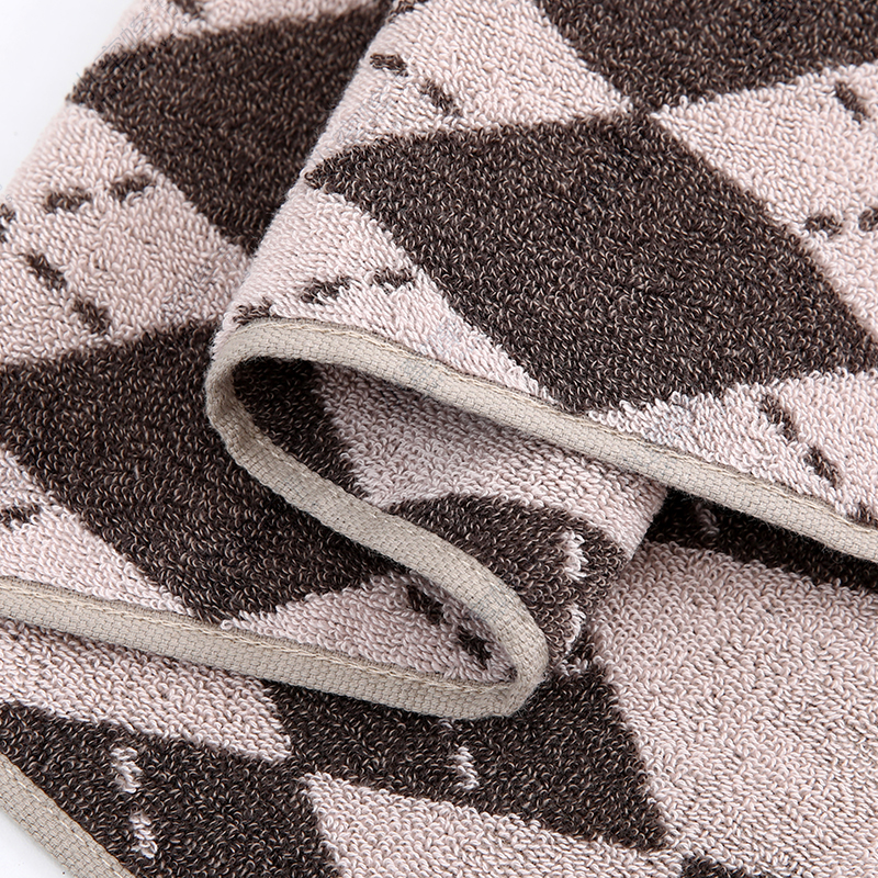 Checkered jacquard towel, soft and absorbent all-cotton couple towel, Little Bee towel. Product number: 702 pic 9