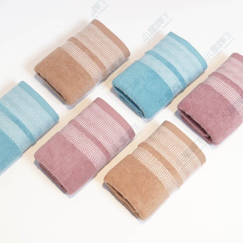 Little Bee Towel, Fabric loop, solid color towel, Candy color towel. Product number: 400 Application Scenario