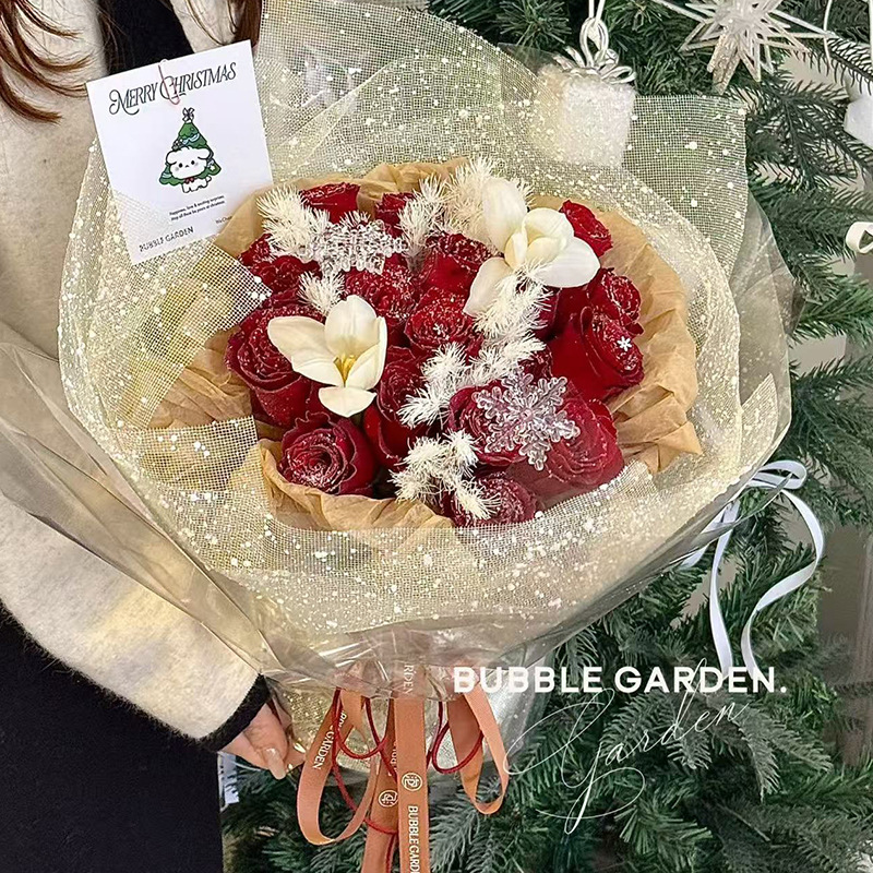 鲜花包装实物图