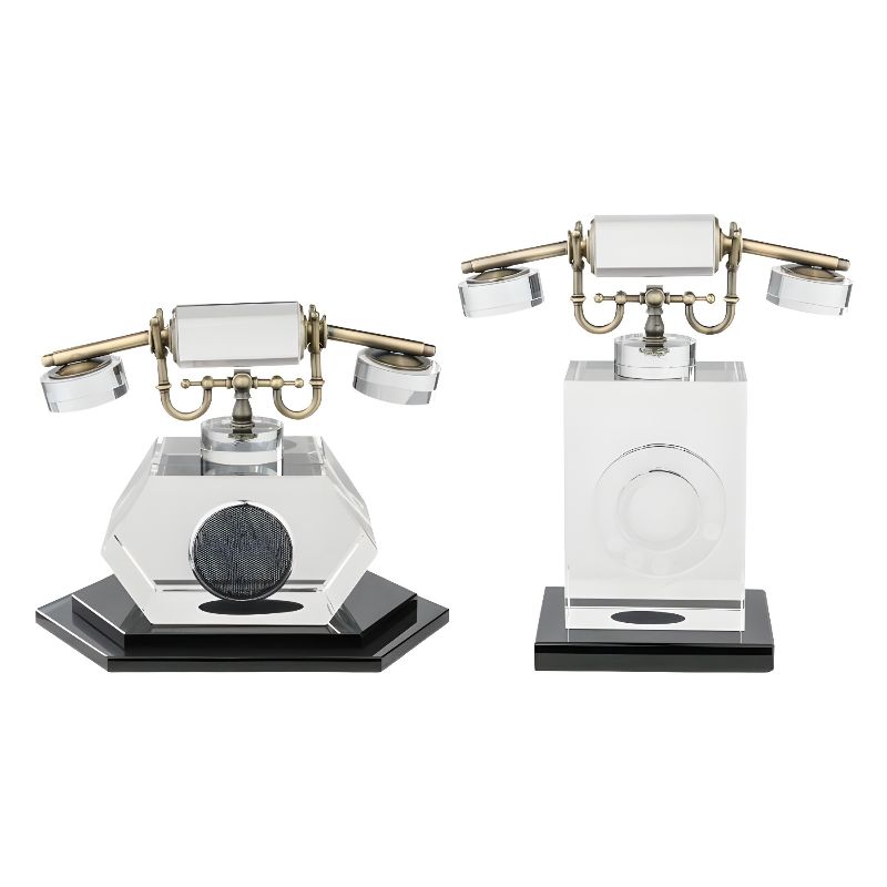 Modern retro crystal telephone ornaments, model room, sales office, sales center, desktop, living room, craft decorations