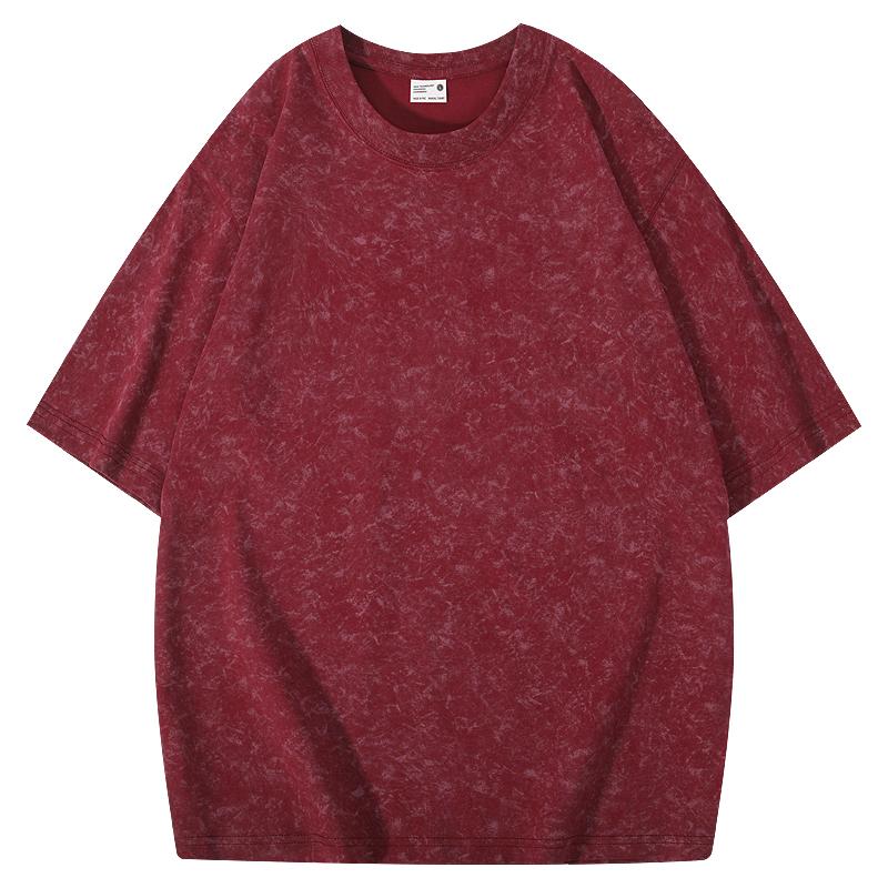 220g/㎡ 40-count double yarn off-the-shoulder style Solonna batik pure cotton T-shirt, men's same style advertising T-shirt, short-sleeved cultural T-shirt, men's casual wear, lightweight, breathable, sweat-absorbent, fashionable and trendy style detail image 9