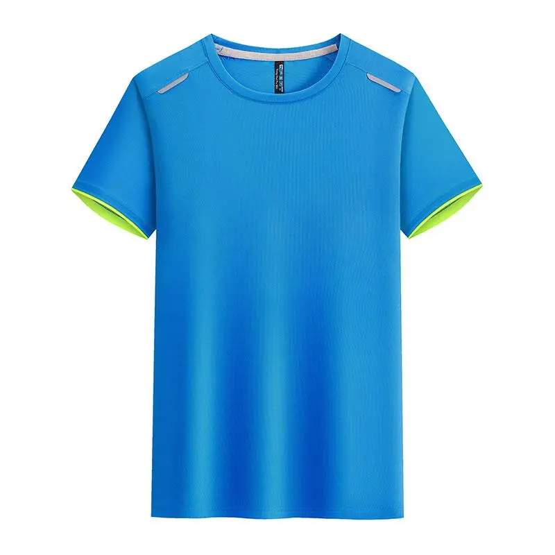 Star dot Fabric quick-drying round-neck sportswear for both men and women, advertising shirt, T-shirt, short-sleeved cultural shirt, men's casual wear, comfortable, breathable, sweat-absorbing, fashionable and trendy style detail image 4