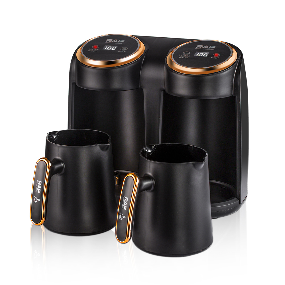 RAF European-style household heated coffee cup, new Turkish coffee pot, portable office coffee and tea brewing double cup Application Scenario
