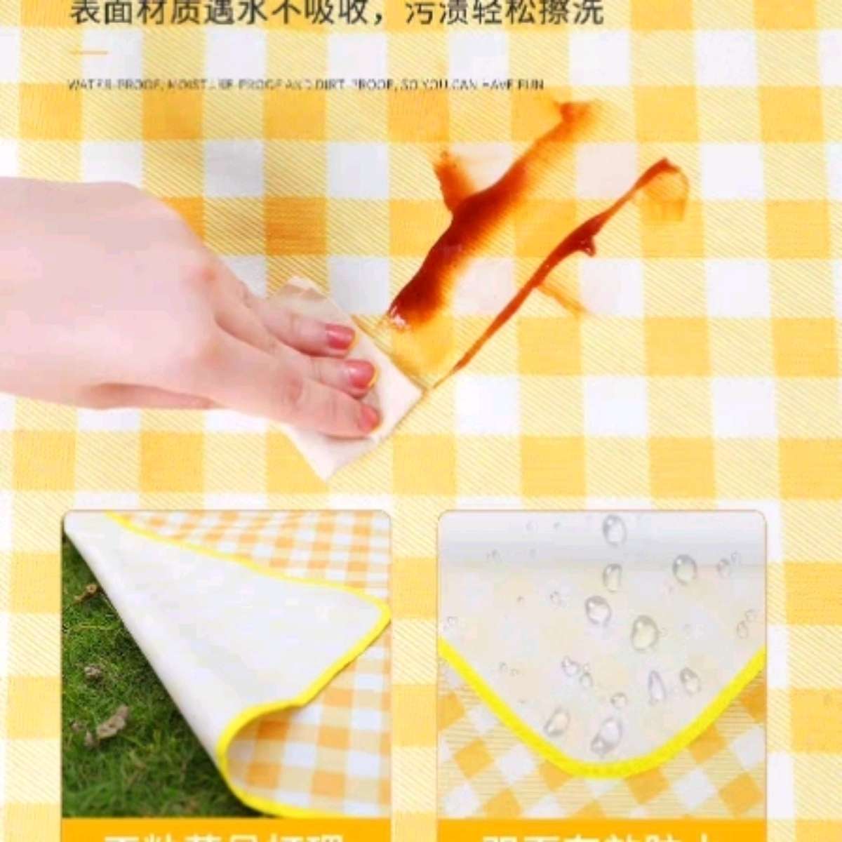 2*2m picnic mat, moisture-proof mat, thickened outdoor waterproof camping lawn fabric, outing and spring outing mat Application Scenario
