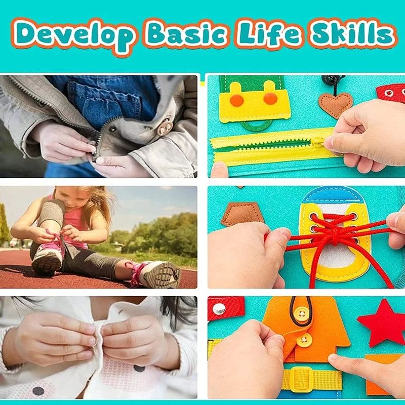 跨境新款毛毡学习板 幼儿穿衣早教板儿童早教玩具蒙特梭利忙碌板儿童玩具科学小制作科学小制作动漫卡片儿童玩具益智玩具手写板详情图14