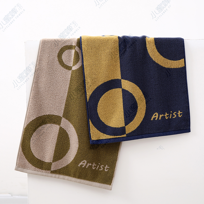 Jacquard face towel with unique dyeing, Little Bee towel. Item number: 801 details Picture