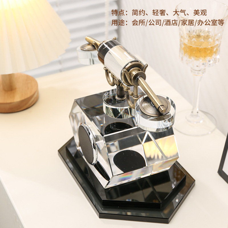 现代复古水晶电话机摆件样板间售楼处销售中心桌面客厅工艺装饰品详情1