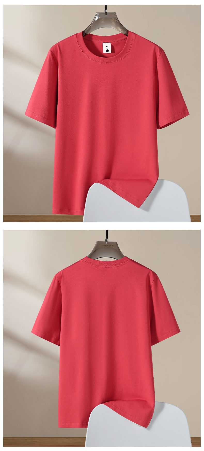 230g/㎡ Men's and women's same style Solona skin-friendly fabric short-sleeved T-shirt, European-sized large-sized advertising shirt, men's casual wear, cultural shirt, advertising shirt, new comfortable and breathable T-shirt detail image 7
