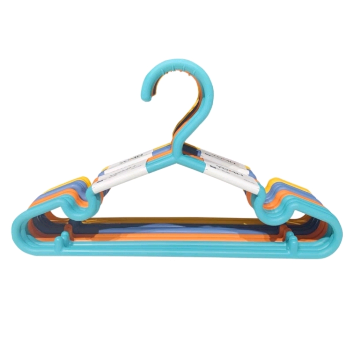 6134-5 Colorful adult plastic clothes hanger, home seamless clothes hanger, children's anti-slip, lightweight and multi-functional clothes hanger details Picture