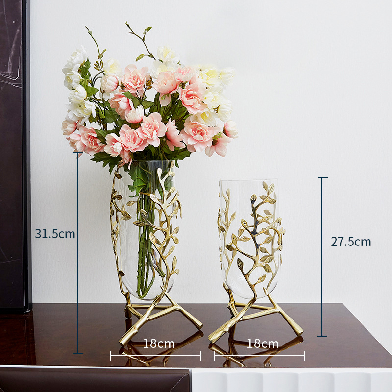 Hollowed-out tree-shaped electroplated golden vase, entrance hall, living room, home decoration, hotel, KTV, club, office decoration pic 10