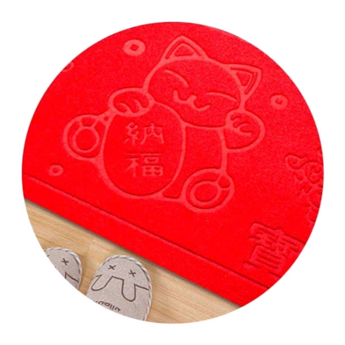50*80压花地毯地垫入户门垫卫生间防滑吸水家用进门脚垫白底实物图