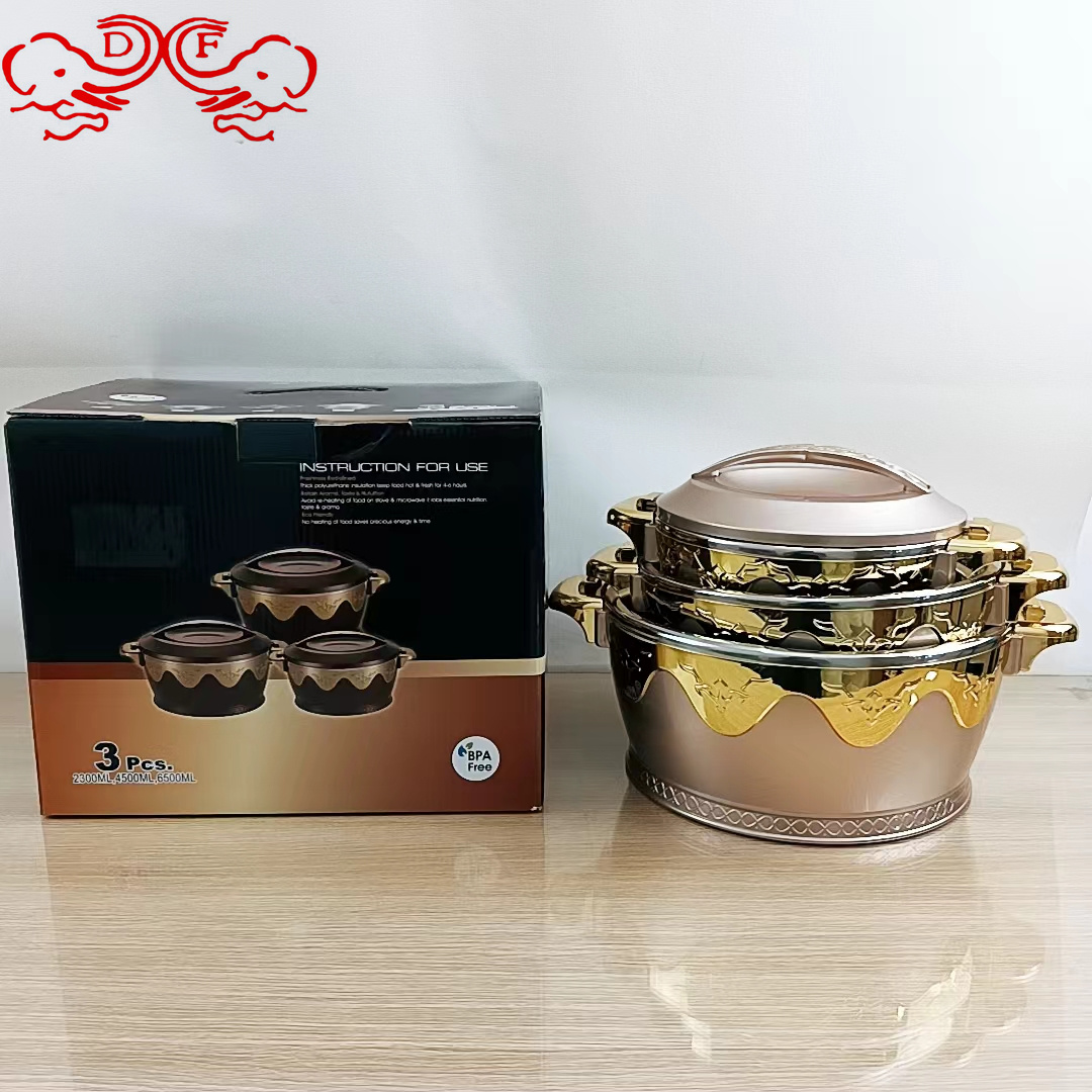 DF68907保暖锅食品餐盒塑料便当彩色保温饭盒储藏热出口非洲便当DF TRADINGHOUSE 