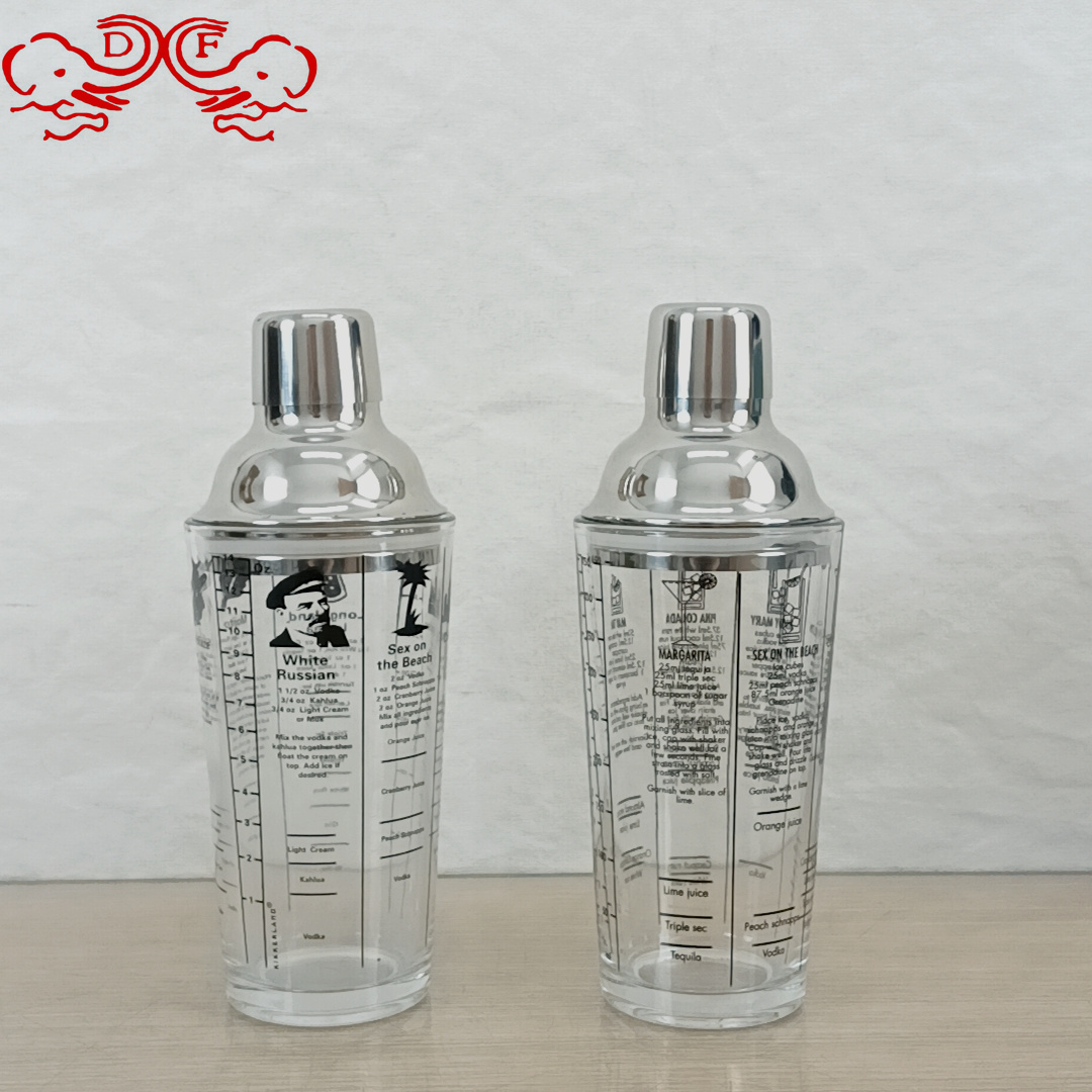 DF68282 glass shaker cup Cocktail shaker, a special hand-beaten lemon tea-making tool for milk tea shops, hand-shaken cup DF TRADINGHOUSE details Picture
