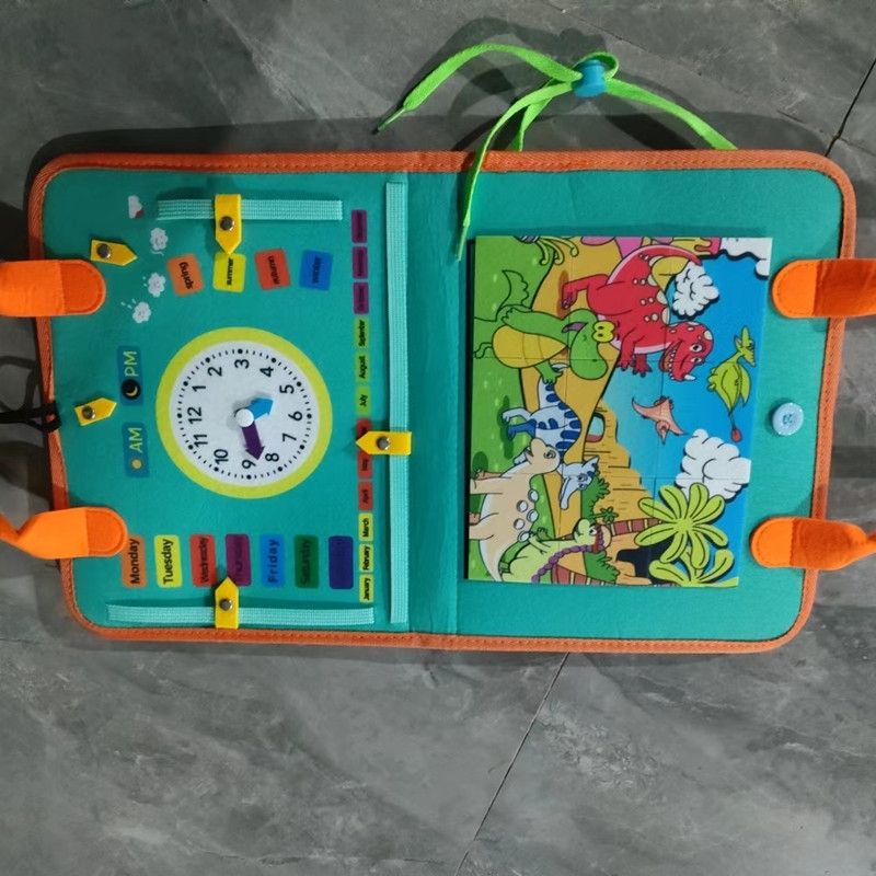 跨境新款毛毡学习板 幼儿穿衣早教板儿童早教玩具蒙特梭利忙碌板儿童玩具科学小制作科学小制作动漫卡片儿童玩具益智玩具手写板详情图16