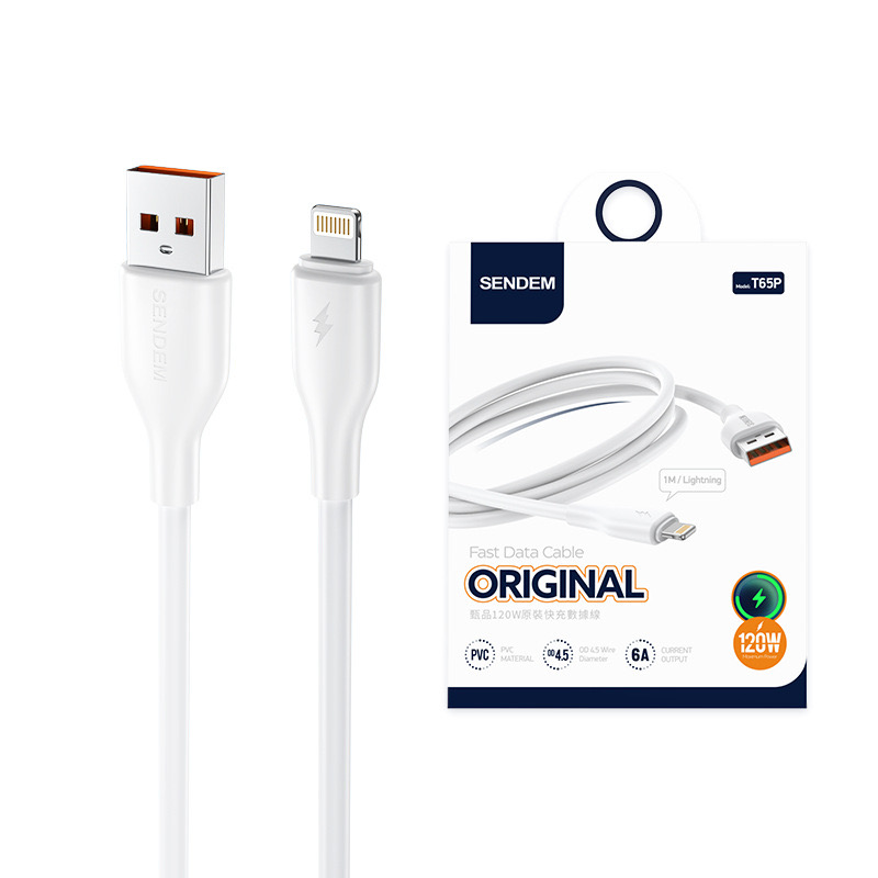 Top-quality 120W original fast charging cable, 6A data cable suitable for Huawei, Samsung and Apple details Picture