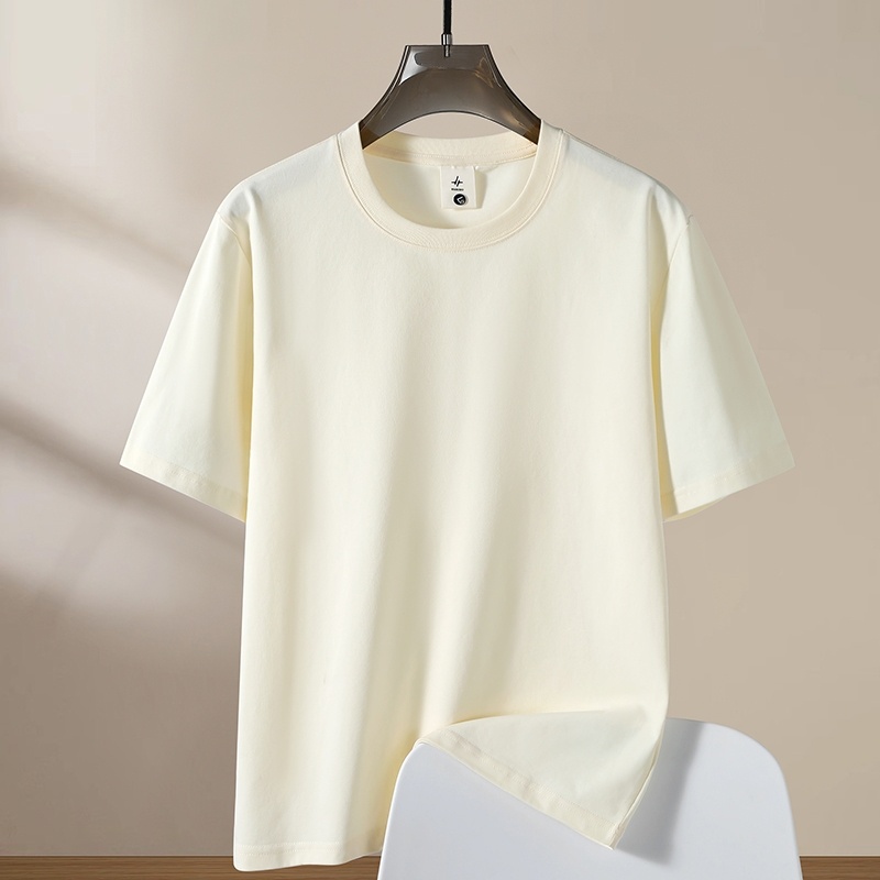 230g/㎡ Men's and women's same style Solona skin-friendly fabric short-sleeved T-shirt, European-sized large-sized advertising shirt, men's casual wear, cultural shirt, advertising shirt, new comfortable and breathable T-shirt Item Picture