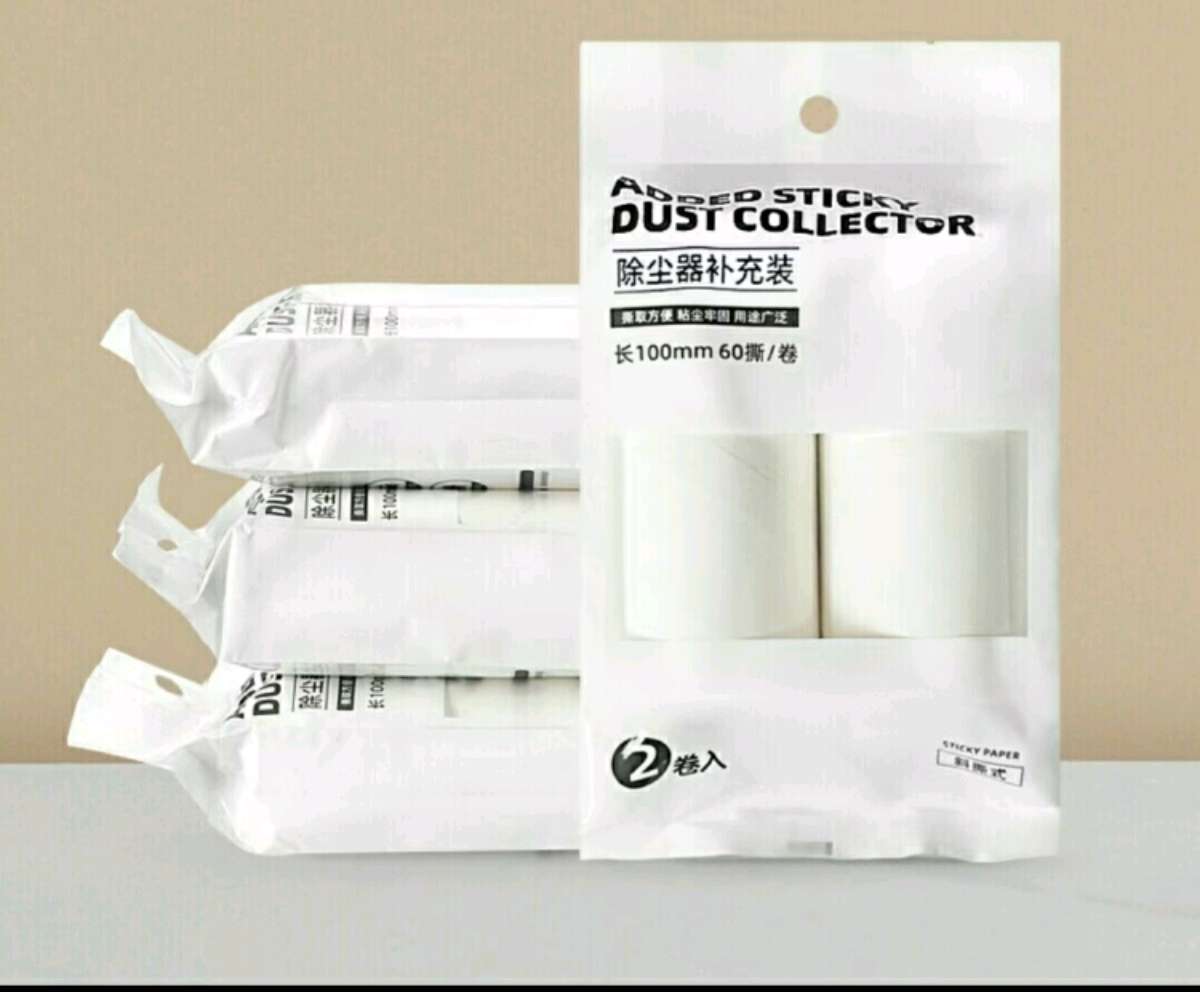 12cm粘毛器滚筒可撕式粘尘替换芯粘毛卷纸家用装沾毛纸粘衣服神器