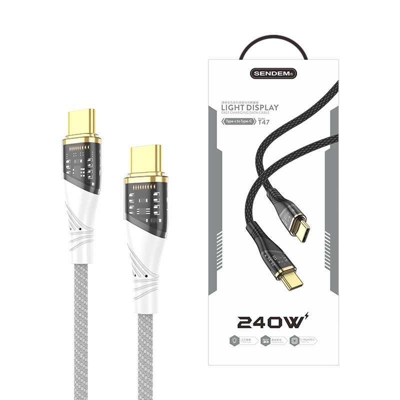 Pd27w 6A Huawei Apple Transparent Data Cable 120W Super Fast Charging details Picture