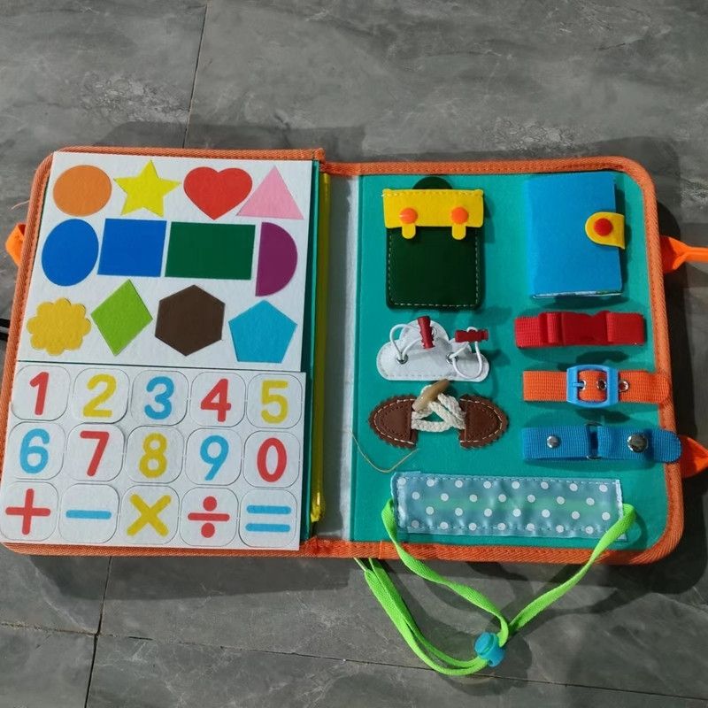 跨境新款毛毡学习板 幼儿穿衣早教板儿童早教玩具蒙特梭利忙碌板儿童玩具科学小制作科学小制作动漫卡片儿童玩具益智玩具手写板详情图17