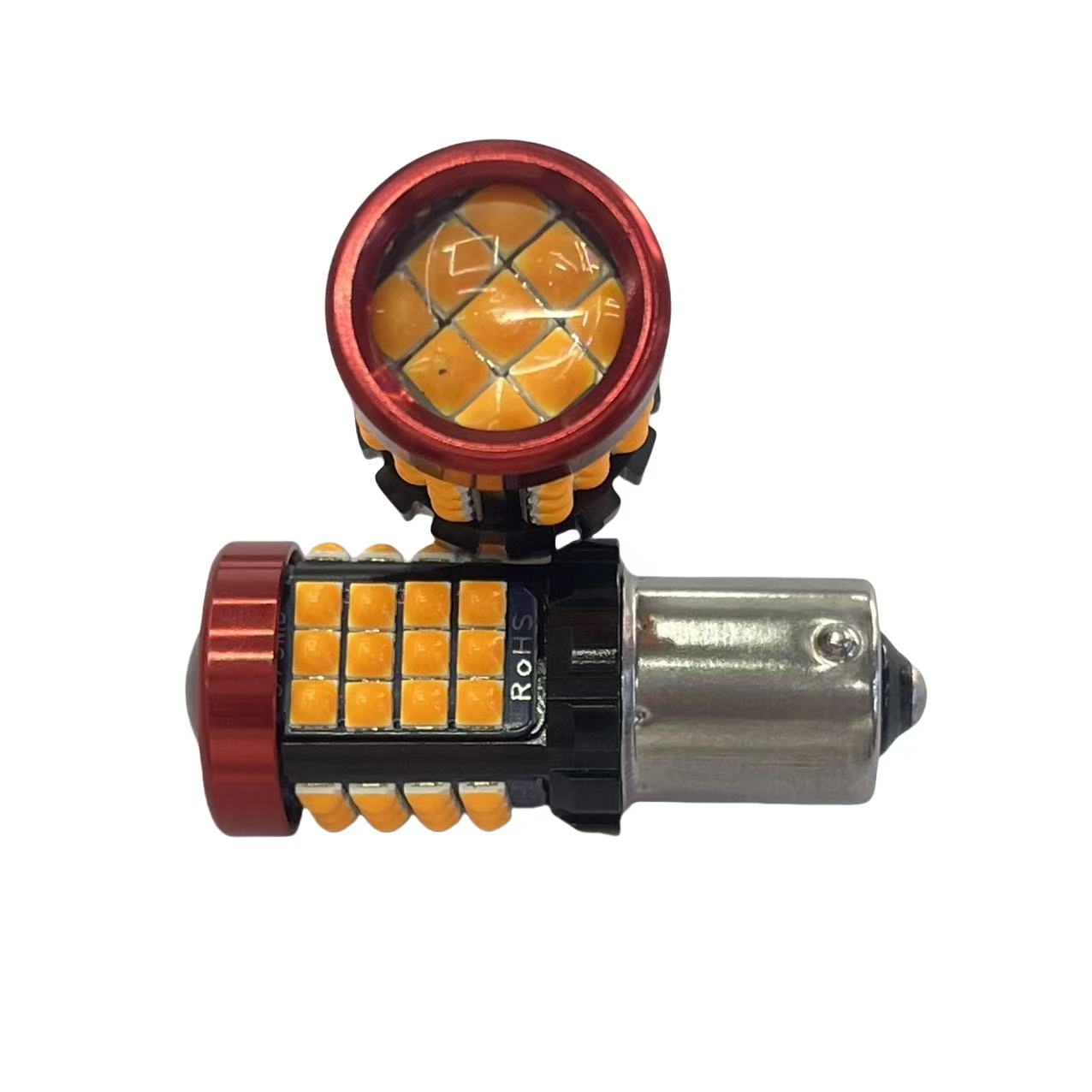 Car LED lights, turn signals, yellow light, fog lights, 57LED high-brightness taillights, 1156 lights Application Scenario