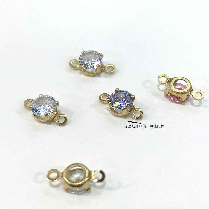 The circular double lifting claws and circular open claws can be used to make bracelets, necklaces, copper accessories, and zircon accessories details Picture