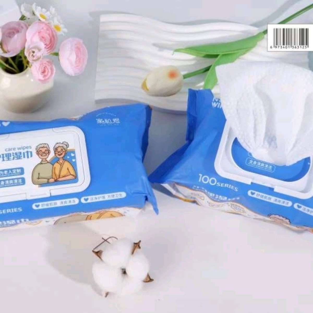 专为老人定制全身清爽清洁护理湿巾方便卫生细节图