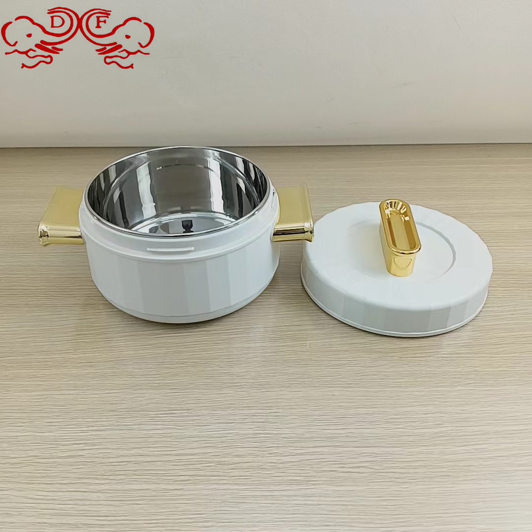 DF68907 Three-piece insulated pot set, plastic-steel fresh-keeping pot, large-capacity rice cooker with lid, lunch box, double-ear pot, export DF TRADINGHOUSE Item Picture