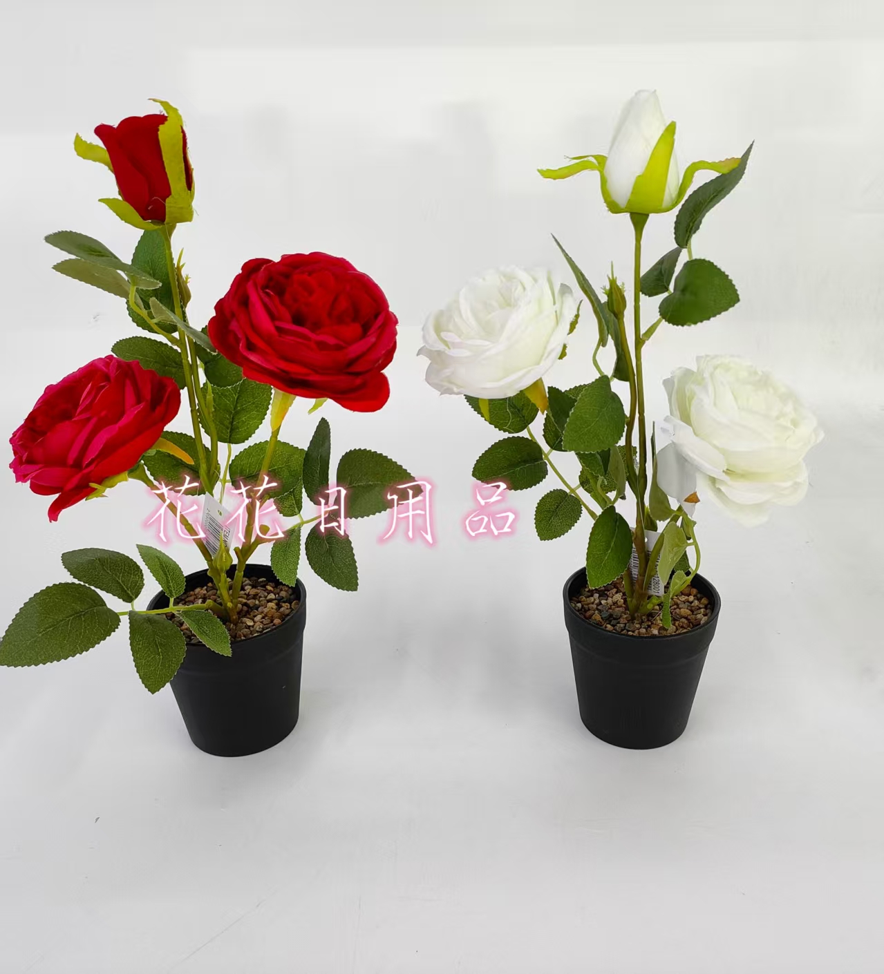 仿真花假花盆景塑料盆大牡丹花装饰摆件品